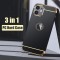 Husa compatibila cu Apple iPhone 12 PRO, Elegance Luxury 3in1 Black, MyStyle&reg;