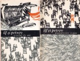 Carti Ilf, Petrov - Douasprezece scaune, Vitelul de aur, 2 volume, 1965, romana, brosate