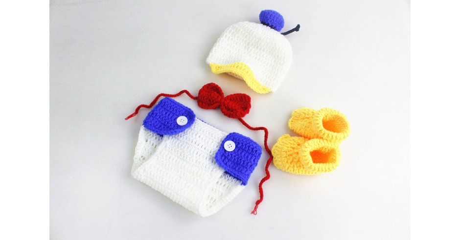 Costum Crosetat Bebelusi Donald Duck 0-3 Luni: Sedinta Foto, Botez ...