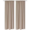 Draperii opace cu rejansă, 2 buc., crem, 135 x 245 cm 130374