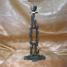 Sfesnic Art Deco Menorah bronz, Israel, colectie, cadou, vintage