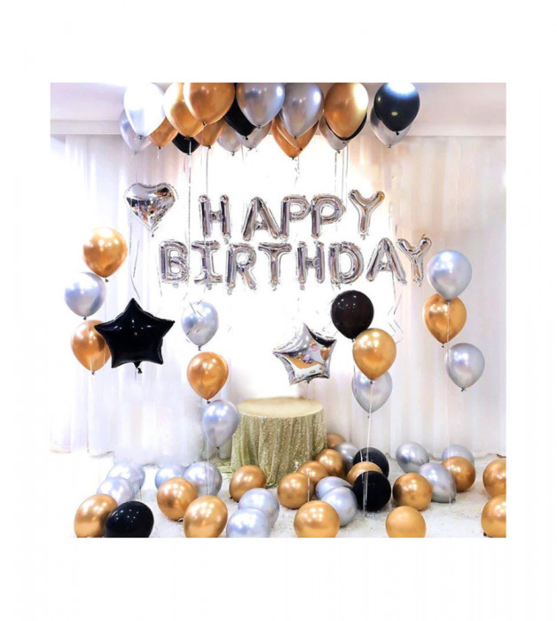 Set 74 baloane pentru petrecere, aniversare HAPPY BIRTHDAY