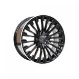 Set jante auto PDW R19 5x112 ET38 negru cu margine polish Vw Seat Skoda Audi Mercedes Mini Cupra