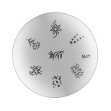 Cumpara ieftin Disc de ştampilare cu motive florale B47, INGINAILS