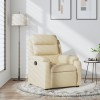 VidaXL Fotoliu rabatabil, crem, material textil