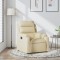 vidaXL Fotoliu rabatabil, crem, material textil