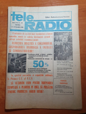 revista tele radio 4 -10 decembrie 1983 foto