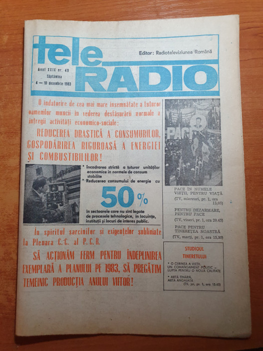 revista tele radio 4 -10 decembrie 1983