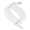 Cablu Date &amp; Incarcare Tip C - Lightning 3A Magnetic (Alb) 1 Metru C673
