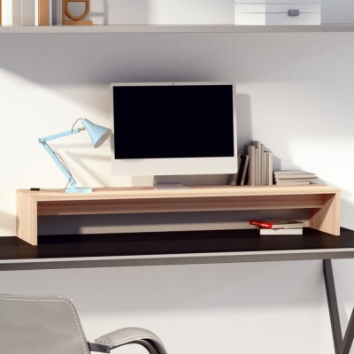 Suport pentru monitor, 100x27x15 cm, lemn masiv de pin foto