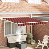 Cumpara ieftin Umbrelă Retractabilă Manuală Portocalie și Maro 300x250 cm