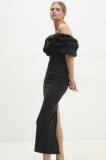 Answear Lab rochie culoarea negru, midi, mulată