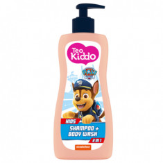 Sampon si gel de dus 2 in 1 pentru baieti Paw Patrol Teo Kiddo, 400 ml, Teo Bebe