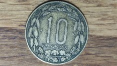 R10 Africa Ecuatoriala &amp; Camerun -moneda colectie serie rara- 10 Francs Franci 1961