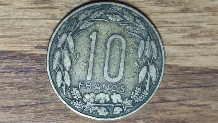 R10 Africa Ecuatoriala &amp; Camerun -moneda colectie serie rara- 10 Francs Franci 1961