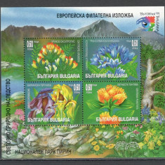 Bulgaria.1999 Expozitia filatelica BULGARIA:Flori din parcuri nat.-Bl. DF.45