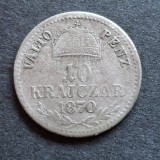 Ungaria 10 kreuzer 1870 /Kremnica argint Franz Joseph