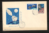 Timbre Rom&acirc;nia, 1969 | Misiunile Apollo 9 şi 10 - Cosmos | FDC | aph, Spatiu, Stampilat