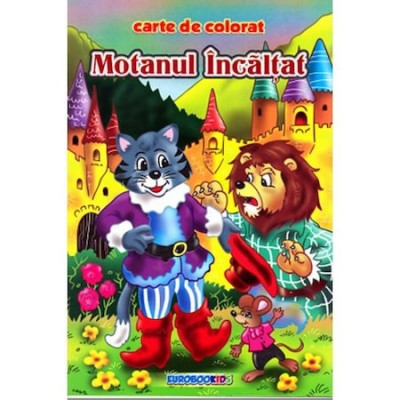 Carte de colorat - Motanul Incaltat foto