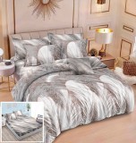 Lenjerie Pat Refresh Sx058, Bumbac, 6 Piese, Cu Elastic, Gri, Imprimeu