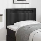 VidaXL Tăblie de pat design simplu negru 100 cm piele ecologică