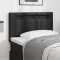 vidaXL Tăblie cap cu lumini cu bandă LED Pe perete Negru 90 cm PVC 42007293