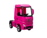 Masinuta electrica Mercedes Actros 4 x 4 cu telecomanda, roz, scaune din ecopiele, Lean 5241