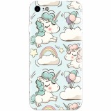 Husa silicon pentru Apple Iphone 5c, Unicorns And Clouds