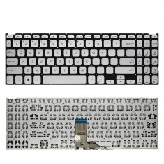 Tastatura Laptop, Asus, VivoBook F509DA, F509FA, F509FB, F509FJ, F509FL,F509JA, F509MA, F509UA, F509UB, argintie, layout US