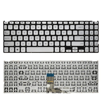 Tastatura Laptop, Asus, VivoBook X515DA, X515EA, X515EP, X515FA, X515JA, X515JF, X515JP, X515KA, X515MA, X515UA, argintie, layout US foto
