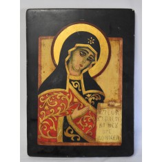 Icoana veche romaneasca pictata pe lemn - Maica Domnului - secol XX