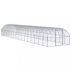 vidaXL Cote? de gaini pentru exterior, 3x16x2 m, o?el zincat foto