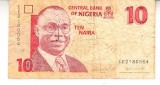 M1 - Bancnota foarte veche - Nigeria - 10 naira - 2008