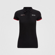 Tricou de Dama cu Guler, Porsche Team, Negru, 2022 foto