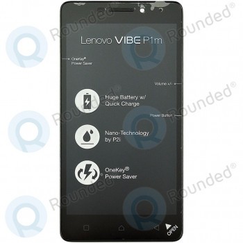 Capacul frontal al modulului de afișare Lenovo Vibe P1m + LCD + digitizer negru foto
