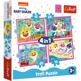 Puzzle Trefl 4in1 Familia Shark