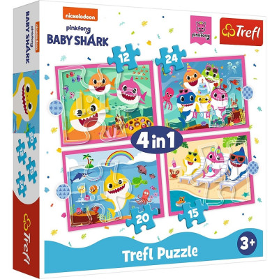 Puzzle Trefl 4in1 Familia Shark foto