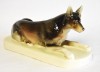 Caine Ciobanesc German din portelan Royal Dux Cehoslovacia - Art Deco - dimensiuni mari