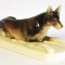 Caine Ciobanesc German din portelan Royal Dux Cehoslovacia - Art Deco - dimensiuni mari