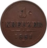 1 Kreuzer 1851 (E) - Alba Iulia - Franz Joseph - Monedă mai rară