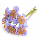 Cumpara ieftin Set 144 flori artificiale mov 3.5x13 cm