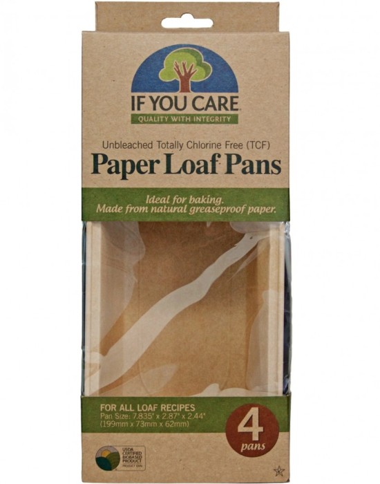 Forme de copt pentru chec, din hartie nealbita, fara clor, 4 buc., If You Care