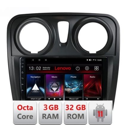 Navigatie Dacia Sandero Logan 2012-2020 Octa Core cu Android Radio Bluetooth Internet GPS WIFI DSP 3+32GB LENOVO LITE CarStore Technology