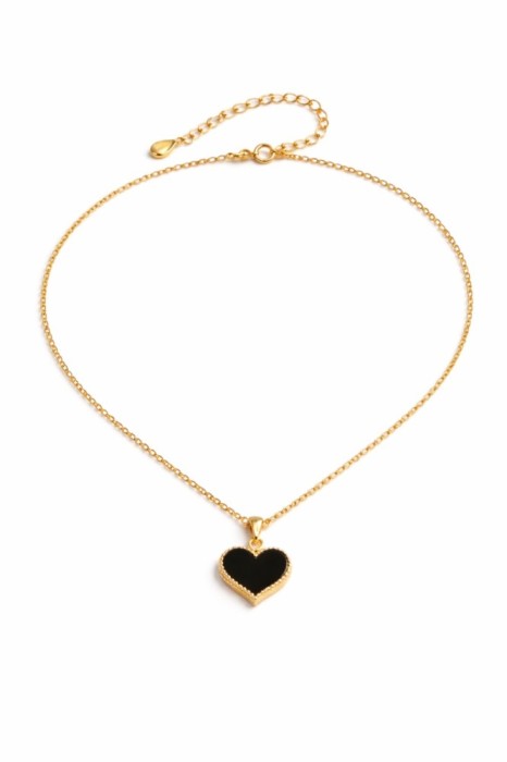 Lantisor auriu Black Heart