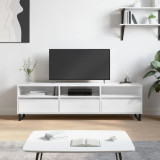 Comoda TV, alb extralucios, 150x30x44,5 cm, lemn prelucrat GartenMobel Dekor, vidaXL