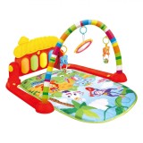 Centru de activitate pentru copii multicolor cu pian, jucarii si oglinda, perna moale care sa il protejeze 75 x 60 x 42 cm