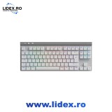 Tastatura Mecanica Gaming Logitech G515 TKL, Ultraslin, Lightspeed, Wireless&amp;Bluetooth, Alb