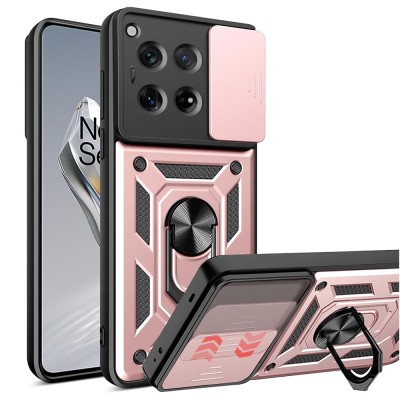Husa OnePlus 12 protectie camera Techsuit CamShield Series, roz foto