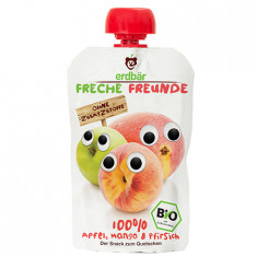 Piure de mere, mango si piersici bio 100g foto