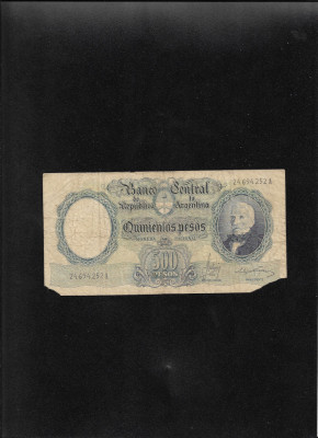 Rar! Argentina 500 pesos 1964 (69) seria24694252 uzata foto